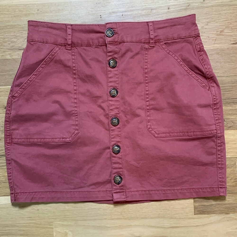 Garage Button Down Mauve Mini Skirt Women’s XS